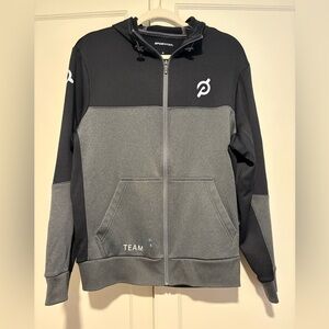 Men’s Peloton Black and Gray Zip-Up Hoodie